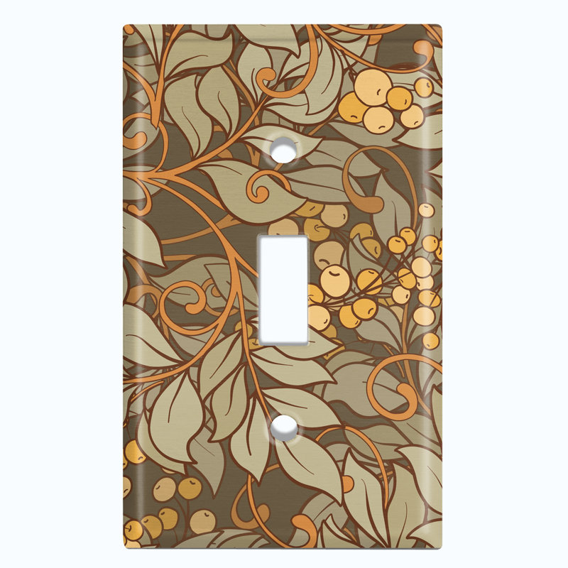 Copper Rust Patina Teal Print 1 - Gang Toggle Light Switch Standard Wall Plate