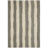 Silas Stripe Grey Hand Micro Hooked Wool Rug