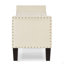 Banc de rangement rembourré capitonné à boutons avec garniture cloutée, siège de salon rembourré avec accoudoirs, banc de lit-2038743160