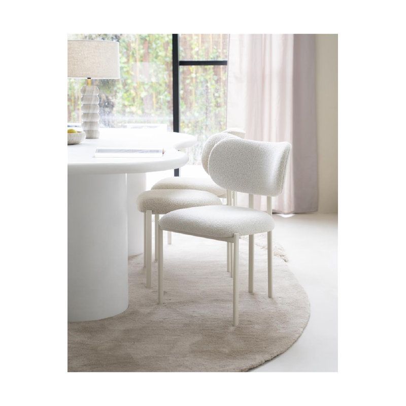 Dining Chair Upholstered Dining Chair, White