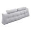 Cotton Grey Rectangular Backrest Back Cushion-1920323