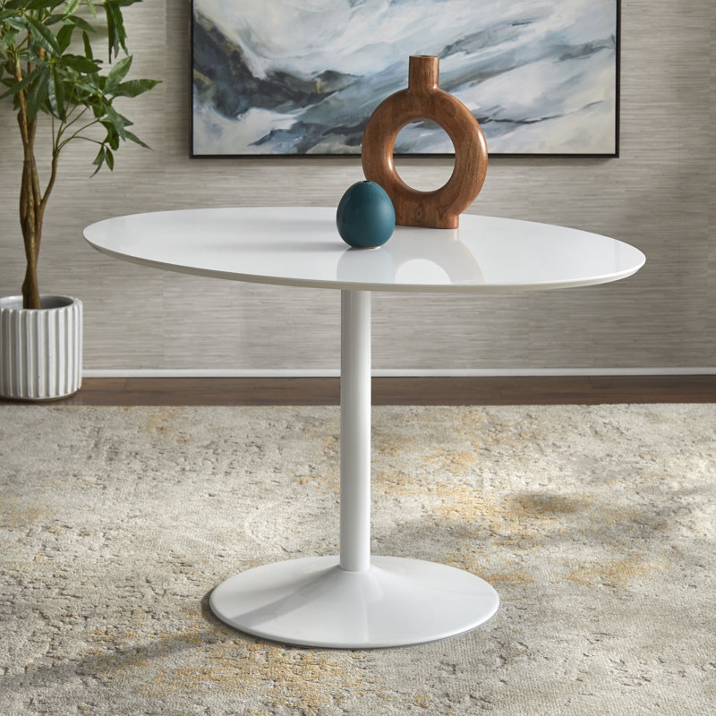 Table de salle à manger Eulema L 46,24 x l 30,5, Blanc