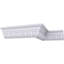 2 3/4"H x 2 3/8"P x 3 5/8"F x 94 1/2"L Sequential Crown Moulding