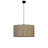 Elegant Metal Chandelier with Bamboo Cap, 17.7 in Diameter x 27.6 in Height | Adjustable Height, E27 Socket (Max 40W) | Stylish Oak & Black Design, Perfect for Modern Dining & Living Spaces, IP20 Rated-1360917705