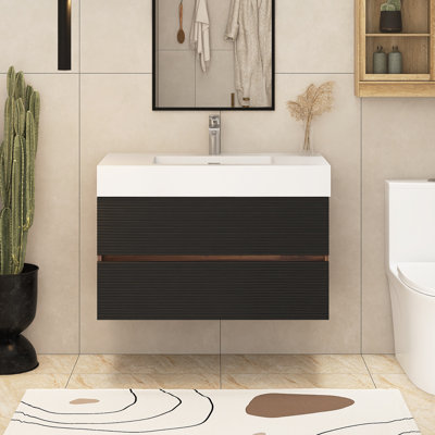 Meuble-lavabo mural simple 36 po avec surface solide 36 po