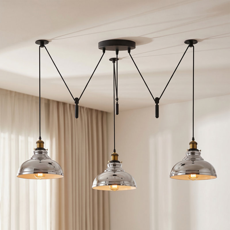 3 - Light Dome Pendant, Chrome