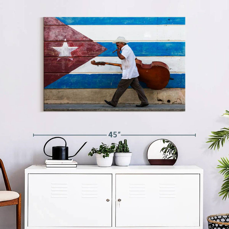 Abarca Cuban Cellist, 26" H x 39" W