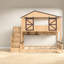 Lit superposé gain de place avec rangement, structure en bois, style ferme, chambre d'enfant