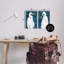 «Elegant Egrets on Blue», ensemble de 2 plaques murales par Grace Popp-1249129190