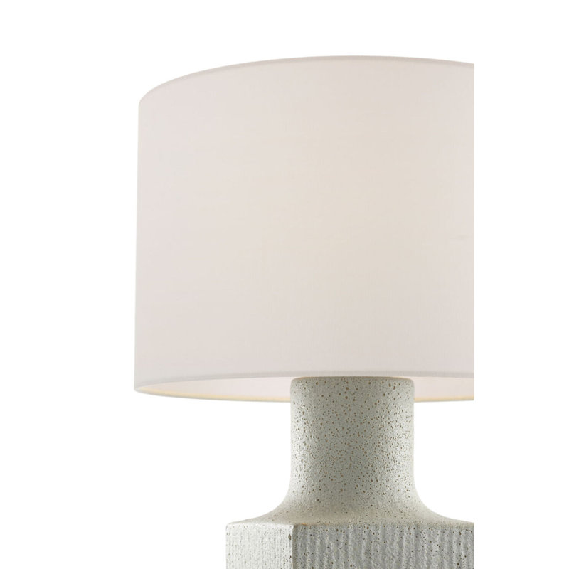 Aviva 24" Table Lamp with Linen Shade, Volcanic Ivory