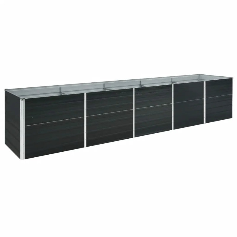 Nichols Handmade Metal Raised Garden Bed, Anthracite