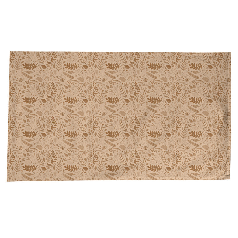 Festive Hol Tablecloth, 102" L x 58" W, Brown/Beige