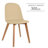 Jefferies Dining Chairs - Modern Armless Side Chairs with Molded Plastic Seats & Wooden Legs - Set of 4 Kitchen & Dining Room Chairs, Beige-1965098224-1951675973