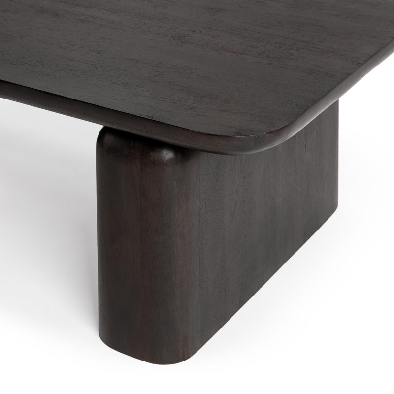 Bergholt Solid Wood Sled Coffee Table, Truffle Roast