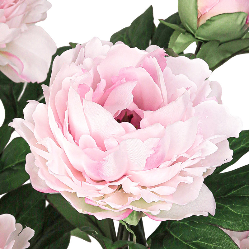 Bouquet de tiges de pivoines artificielles, Rose clair
