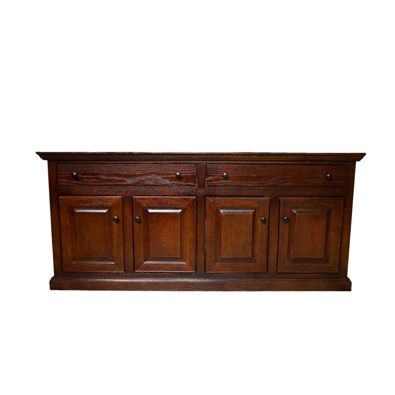 Traditional Solid Oak Wood 70" Sideboard Buffet, Concord Cherry