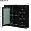 Armoire de rangement murale noire pour salle de bain 35 po x 27,5 po, fonction polyvalente, armoire, rangement, tableau-1486906877