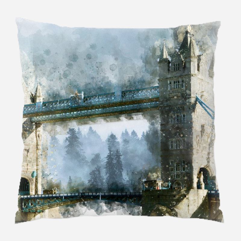 Coussin tour bridge Alegria, Intérieur, Microsuède