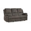 Ensemble 2 pièces: canapé inclinable et causeuse console, chenille brune-2072803506