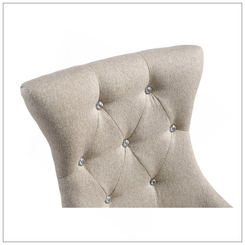 Ensemble de 2 chaises d'appoint Gabri, Beige/gris, Oak