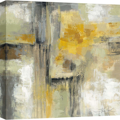 Abstract Sun And Rain by Silvia Vassileva - Wrapped Canvas Print