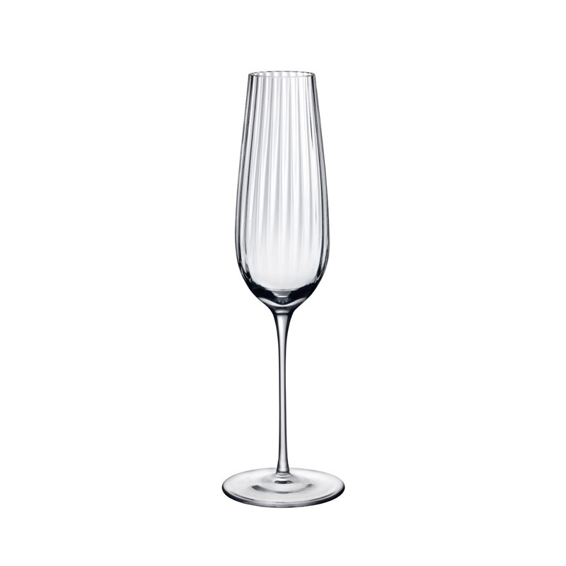 Round Up Handmade Crystal Flute