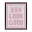 Cadre flottant rose pastel You Look Good-911032727-911032728