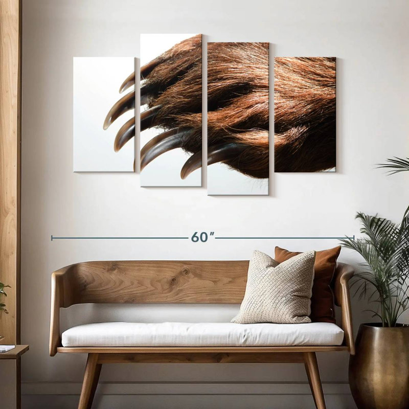 Brampt Brown Bear Claws, 32" H x 52" W