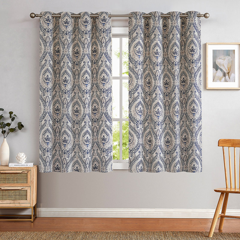 Paire de rideaux obscurcissant Bonomo, Bleu, l 50 po x L 63 po