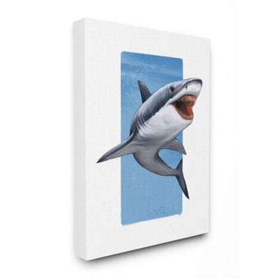 «Great White Shark with Jaws Marine Life» par Ziwei Li - impression d'art graphique