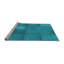 Tapis bleu tissé à la machine-628583378