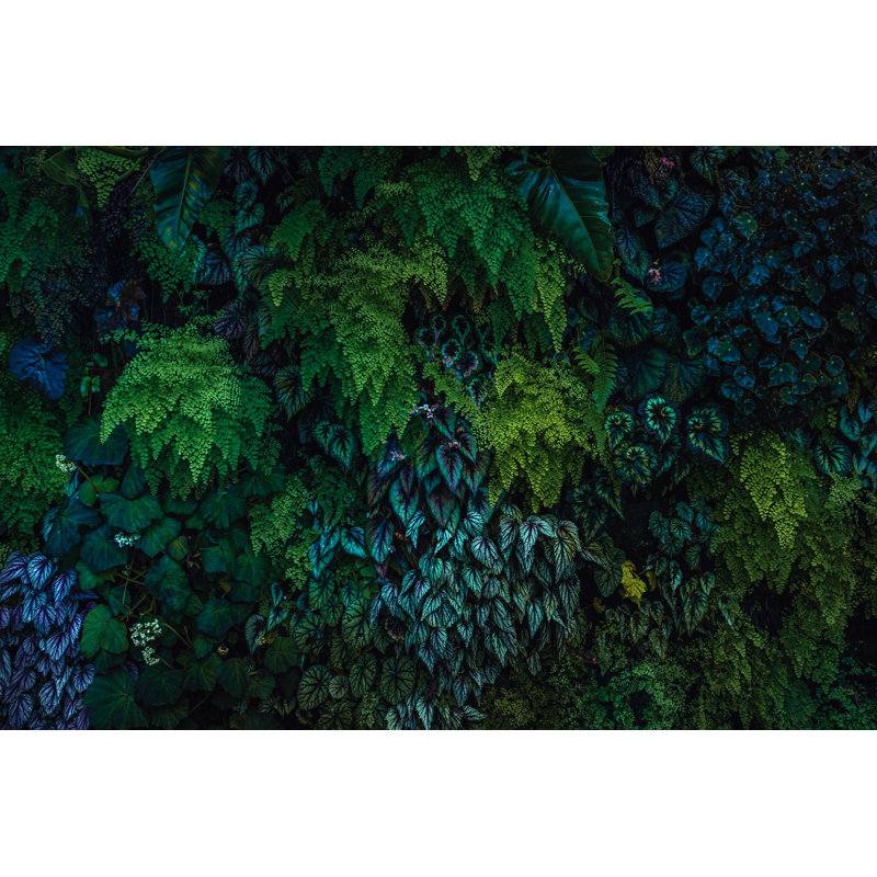 Anieta Turquoise Leaves - Wrapped Canvas Print, 30cm H x 46cm W x 3.8cm D
