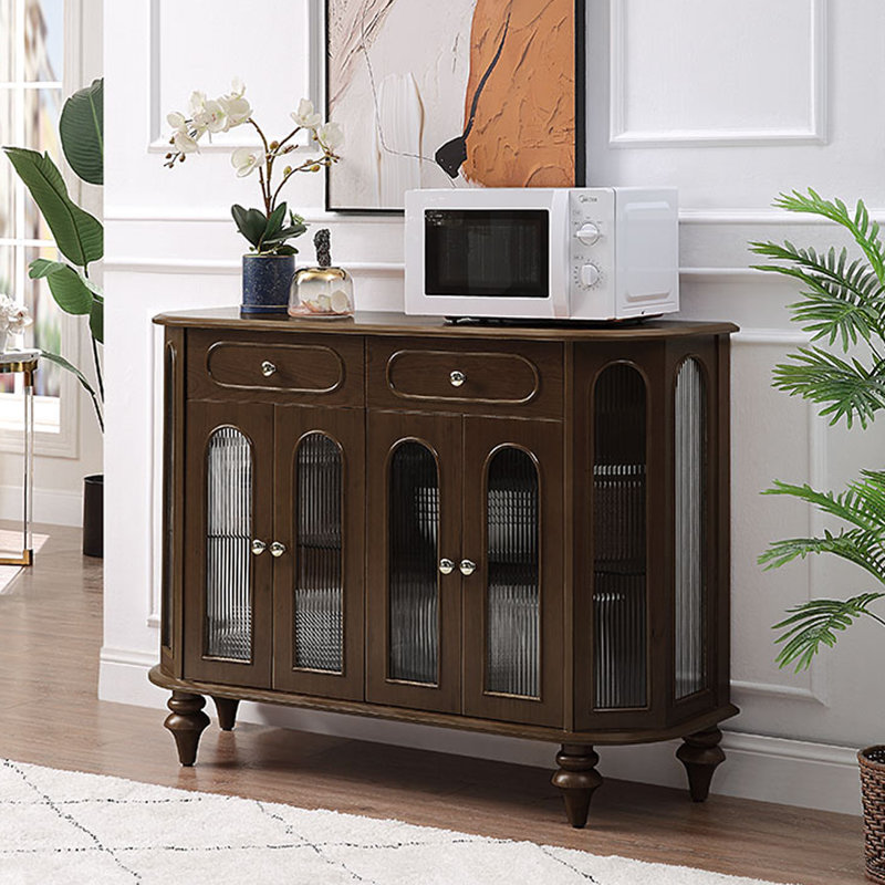 "Armoire multi-portes en bois massif de qualité supérieure", Brun foncé