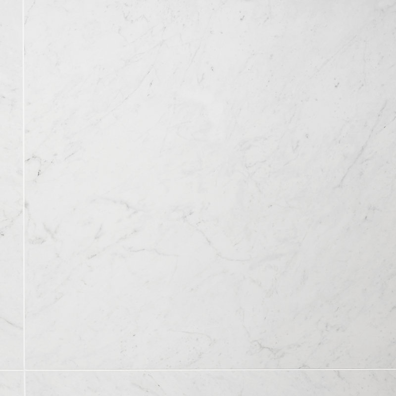 Saroshi 23.62 in. x 23.62 in. Matte Marble Look Porcelain Floor and Wall Tile (15.5 Sq. Ft. / Case), Carrara Giola