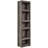 Aleitha 72 Inches 5 Tier Wooden Pier with Adjustable Shelves, Gray-1572174891