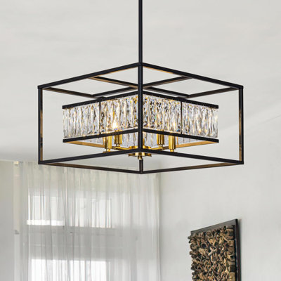 Black Crystal Entrance Chandelier