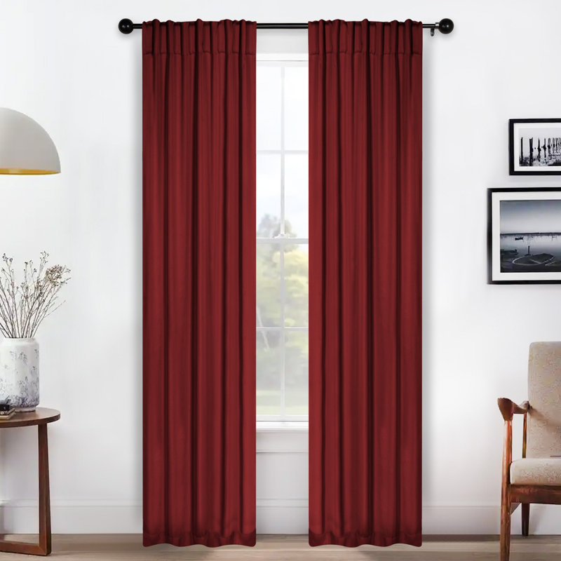 Rideaux obscurcissant et passe-tringle Levatt Classic, Sangria, L 42 po x L 84 po