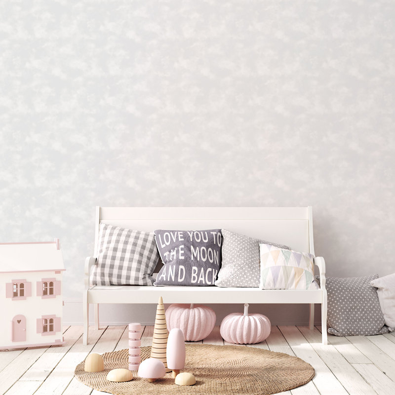 Edgware 10m x 53cm Matte Wallpaper Roll, Grey Glitter