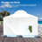 12X12FT Gazebo Cover, Waterproof For Outdoor Use With Sidewalls & Mesh Windows (No Frame)-125125435