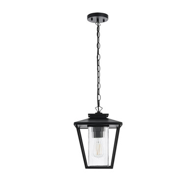 Shannen 10 Inch Outdoor Pendant in Black