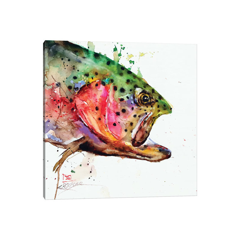 " Wild Rainbow " by Dean Crouser, 12" H x 12" W x 0.75" D