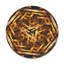 Horloge murale Fractal 3D Yellowish Hexagon-63618388