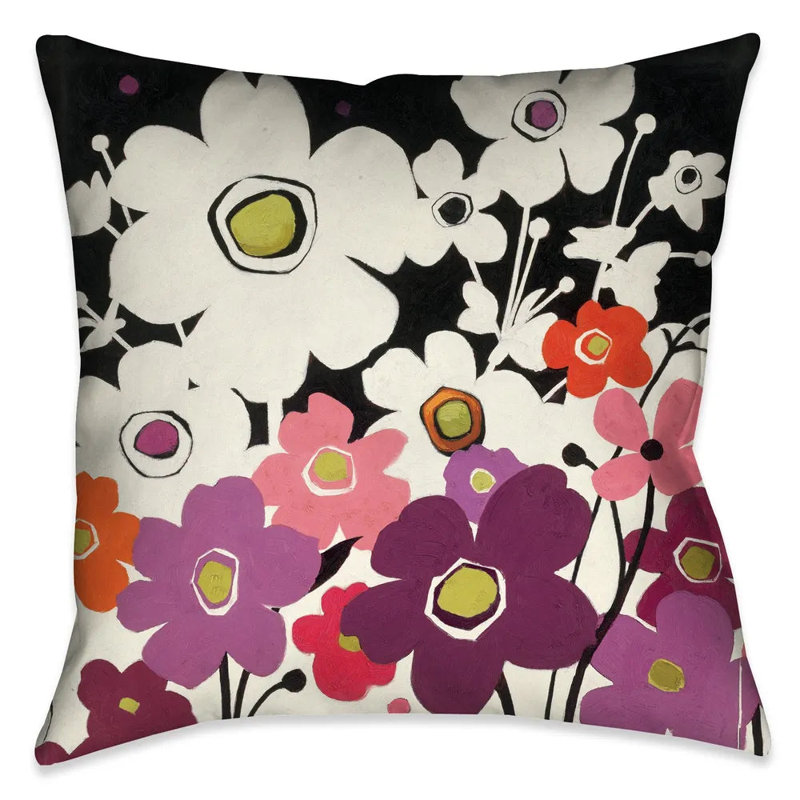 Coussin décoratif d'intérieur Flower Power II, H 20 po x l 20 po