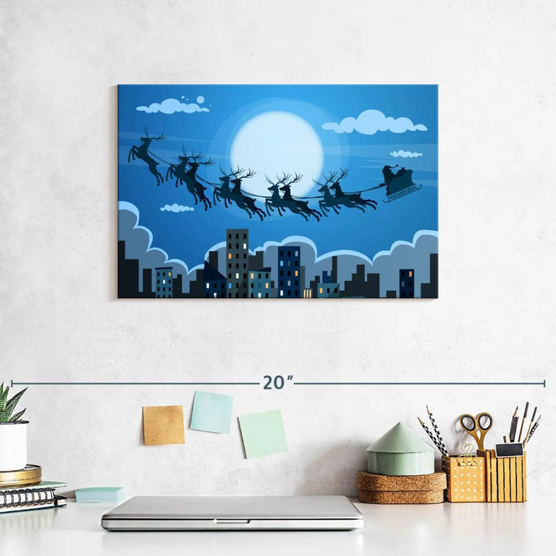 Silhouette de Noël, H 8 po x l 12 po