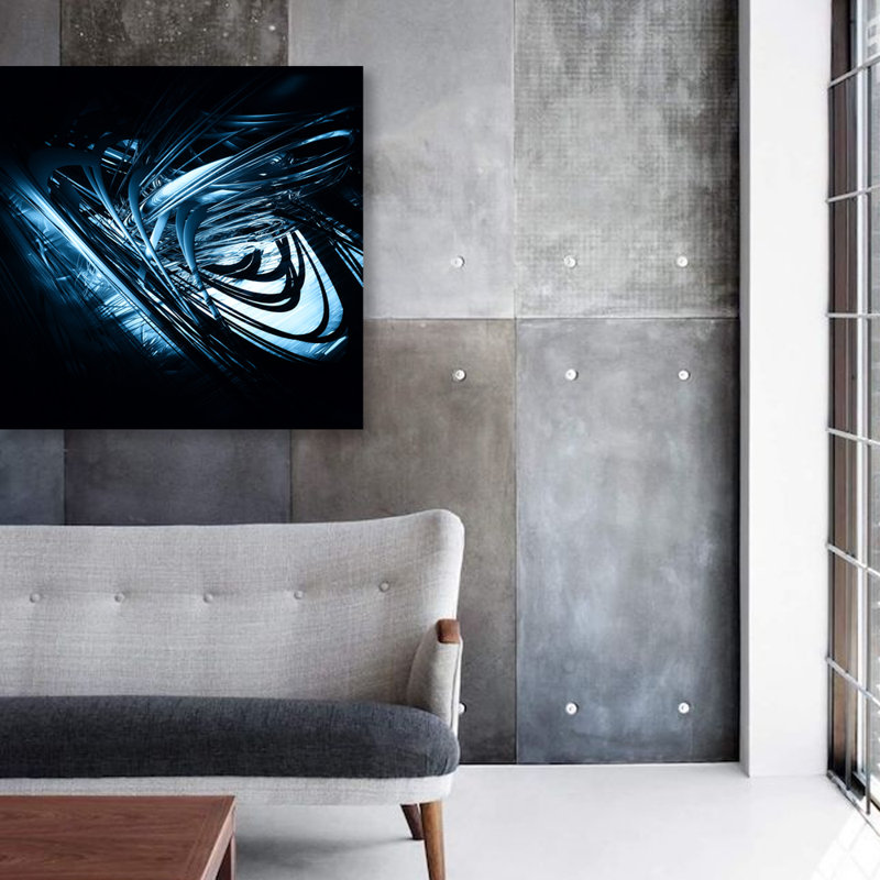Galaxie abstraite - impression, Aluminium, H 56 po x l 56 po x P 1 po