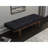 Grey And Oak Tufted Bench