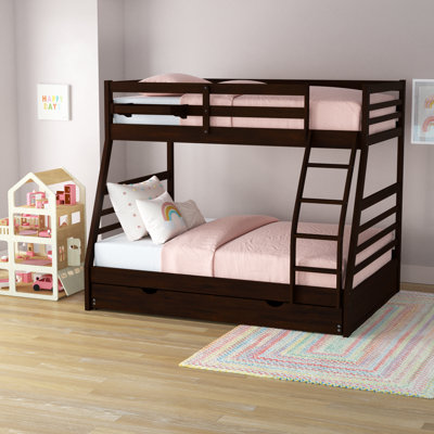 Kinsella Solid Wood Twin Over Full Bunk Bed, Hanging Nightstand, and Trundle -  Viv + Raeâ¢, A2D5CDFD46CA4CB685CE048DB26978D5