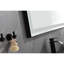 Grand miroir de salle de bain à DEL brouillard 96 "x 36" - noir avec cadre encadré avec fonctions à intensité variable pour cadre rectangulaire moderne 96 x 36 brouillard, 3 lumières de couleur