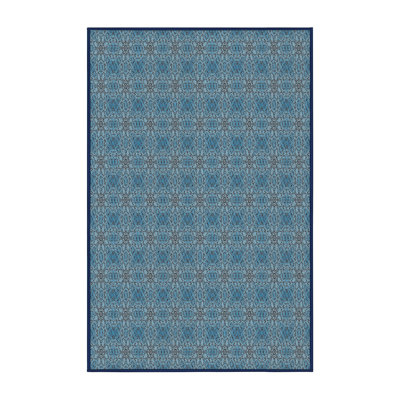Tapis de zone bleue à motifs