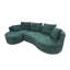 Ensemble de canapé modulaire courbé 2 pièces avec coussins-130576099